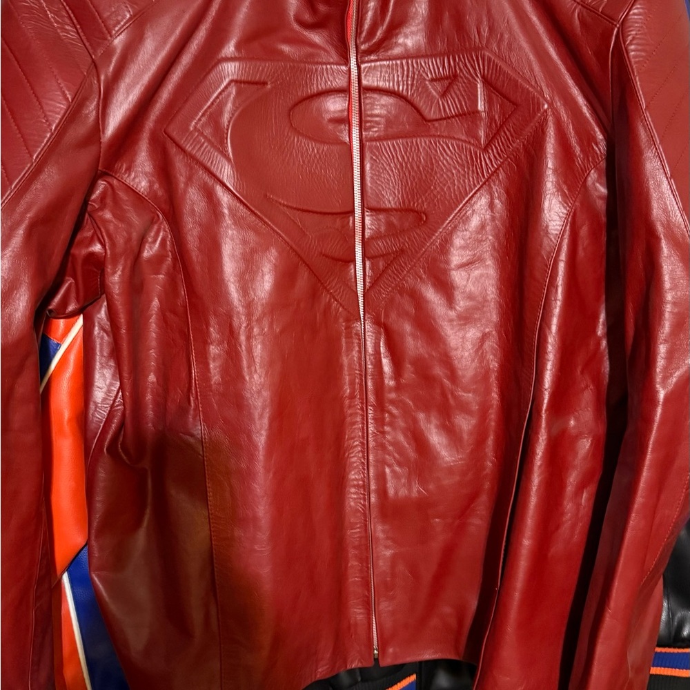 Superman Red Leather Performance Jacket - image 1